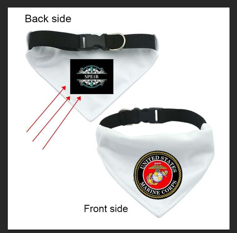 Marine Corps Pet Bandana Collar - Military Scarf Collar - USA Dog Bandana
