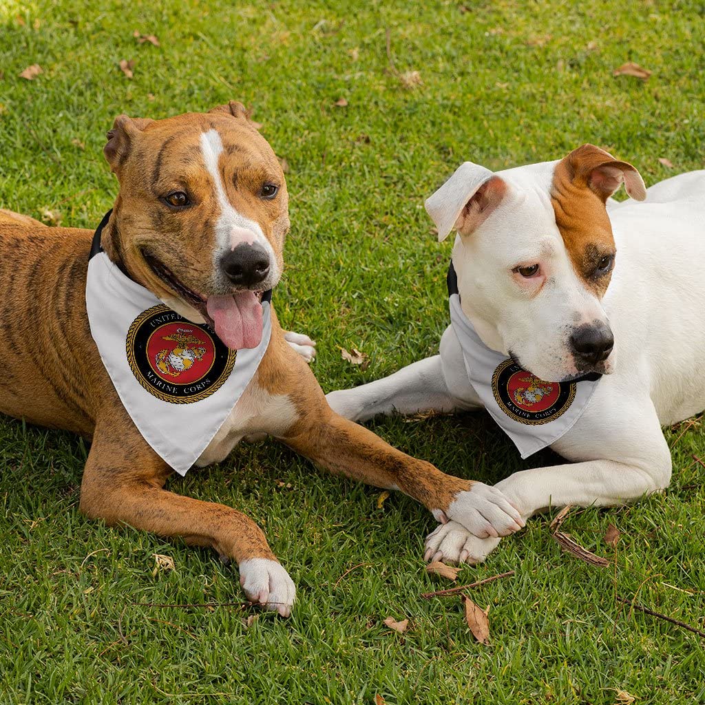 Marine Corps Pet Bandana Collar - Military Scarf Collar - USA Dog Bandana