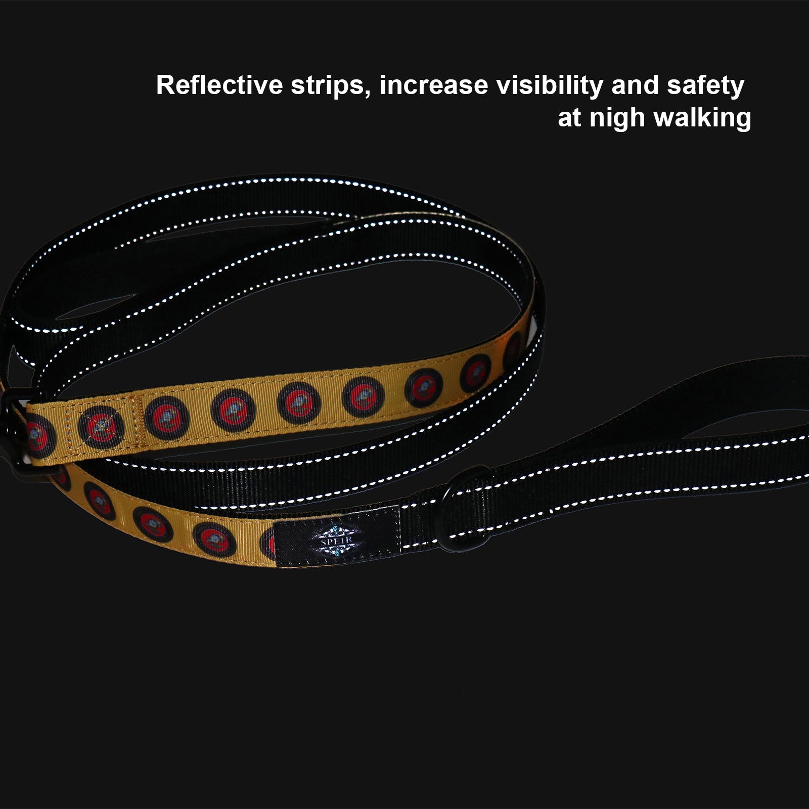 Marine Corps Heavy Duty Military Grade USA Flag Dog Leash for Large & Medium Breeds - Patriotic Pet Lead