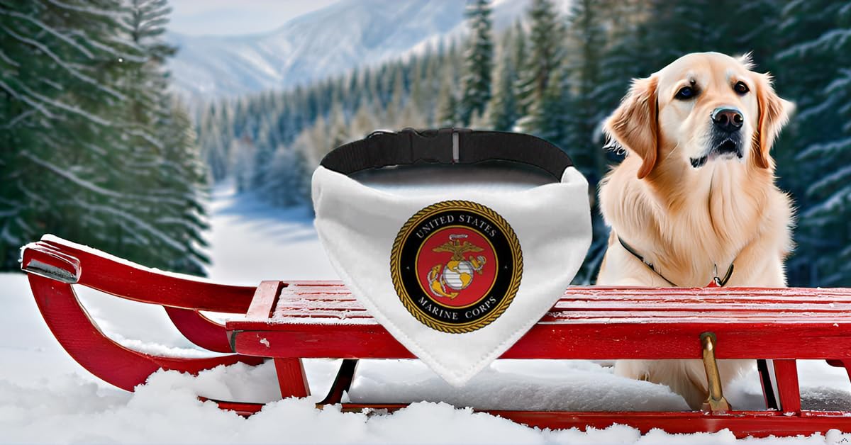 Marine Corps Pet Bandana Collar - Military Scarf Collar - USA Dog Bandana