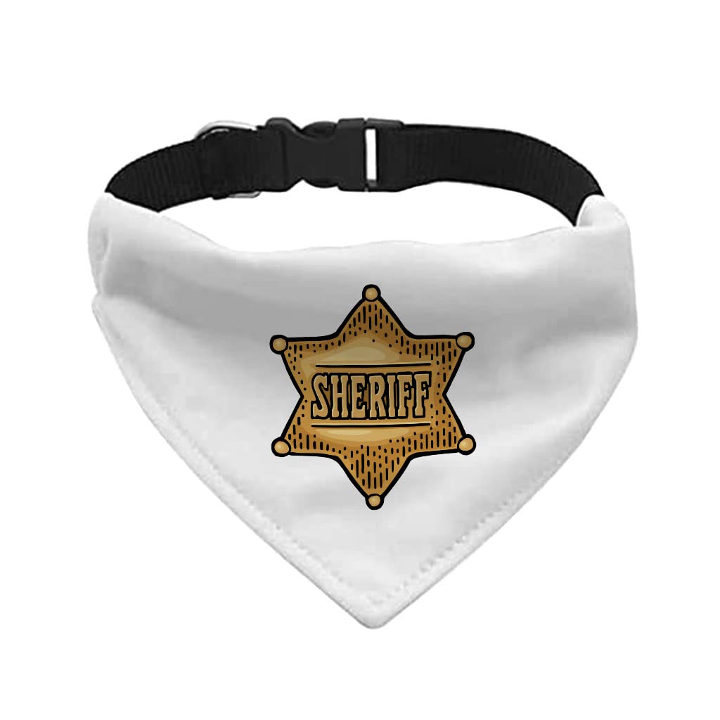 Sheriff Pet Bandana Collar - Police Scarf Collar - Graphic Dog Bandana